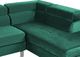 Beliani Narożnik welurowy lewostronny zielony NORREA 5