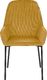 Beliani Zestaw 2 krzeseł do jadalni sztruksowy żółty LOVERNA 2