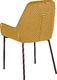 Beliani Zestaw 2 krzeseł do jadalni sztruksowy żółty LOVERNA 3