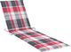 vidaXL Poduszka na leżak, czerwona krata, 200x50x4 cm, tkanina 1