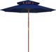 vidaXL Parasol ogrodowy z dwupoziomową czaszą niebieski 270 cm 1