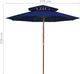 vidaXL Parasol ogrodowy z dwupoziomową czaszą niebieski 270 cm 6