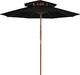 vidaXL Parasol ogrodowy z dwupoziomową czaszą czarny 270 cm 1