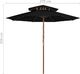 vidaXL Parasol ogrodowy z dwupoziomową czaszą czarny 270 cm 5