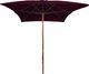 vidaXL Parasol ogrodowy na drewnianym słupku, czerwony, 200x300 cm 2