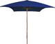 vidaXL Parasol ogrodowy na drewnianym słupku, niebieski, 200x300 cm 1