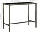 vidaXL Ogrodowy stolik barowy, szary 130x60x110 cm, polirattan i szkło 5
