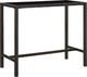 vidaXL Ogrodowy stolik barowy, 130x60x110cm, brązowy rattan PE i szkło 1