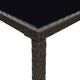 vidaXL Ogrodowy stolik barowy, 130x60x110cm, brązowy rattan PE i szkło 4