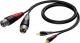 Kabel Procab XLR x2 - RCA (Cinch) x2 1.5m czarny (CLA701/1.5) 1