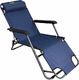 CreativeHome Leżak plażowy ogrodowy składany granatowy 2