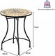 Costway Okrągły stół ogrodowy z mozaiką 3