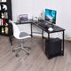 Biurko Costway Czarne 168 cm x 125 cm 5