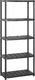 vidaXL Regał 5-poziomowy, czarny, 213x38x170 cm, plastik 2