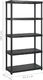 vidaXL Regał 5-poziomowy, czarny, 274,5x45,7x185 cm, plastik 6