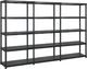 vidaXL Regał 5-poziomowy, czarny, 255x40x185 cm, plastik 1