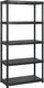 vidaXL Regał 5-poziomowy, czarny, 255x40x185 cm, plastik 3