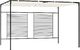 vidaXL Altana ogrodowa ze zwijanym dachem, 3x4x2,3m, kremowa, 180 g/m 1