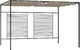 vidaXL Altana ogrodowa ze zwijanym dachem, 3x4x2,3 m, taupe, 180 g/m 1