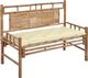 vidaXL Ławka ogrodowa z poduszką, 120 cm, bambusowa 1