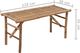 vidaXL Składana ławka ogrodowa z poduszką, 118 cm, bambusowa 6