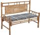 vidaXL Ławka ogrodowa z poduszką, 120 cm, bambusowa 1