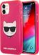 Karl Lagerfeld Karl Lagerfeld KLHCP12SCHTRP iPhone 12 mini 5,4" różowy/pink hardcase Glitter Choupette Fluo 1