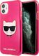 Karl Lagerfeld Karl Lagerfeld KLHCN61CHTRP iPhone 11 różowy/pink hardcase Glitter Choupette Fluo 1