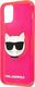 Karl Lagerfeld Karl Lagerfeld KLHCP12LCHTRP iPhone 12 Pro Max 6,7" różowy/pink hardcase Glitter Choupette Fluo 6