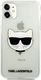 Karl Lagerfeld Karl Lagerfeld KLHCN61CHTUGLS iPhone 11 srebrny/silver hardcase Glitter Choupette 3