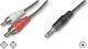 Kabel Techly Jack 3.5mm - RCA (Cinch) x2 0.5m czarny (504402) 1