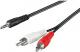 Kabel Techly Jack 3.5mm - RCA (Cinch) x2 0.5m czarny (504402) 1