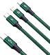 Kabel USB Baseus USB-C - USB-C + microUSB + Lightning 1.5 m Zielony (1573-74475_20220301153445) 4