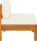 vidaXL 4-osobowa sofa ogrodowa z kremowymi poduszkami, drewno akacjowe 6