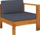 vidaXL 4-osobowa sofa ogrodowa z ciemnoszarymi poduszkami, akacja 8
