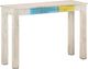 vidaXL Stolik konsolowy, biały, 115x35x77 cm, surowe drewno mango 1