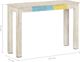 vidaXL Stolik konsolowy, biały, 115x35x77 cm, surowe drewno mango 5