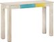 vidaXL Stolik konsolowy, biały, 115x35x77 cm, surowe drewno mango 6