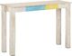 vidaXL Stolik konsolowy, biały, 115x35x77 cm, surowe drewno mango 8