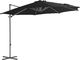 vidaXL Parasol wiszący na stalowym słupku, 300 cm, czarny 1