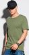 Ombre T-shirt męski bawełniany S1378 - khaki M 1