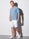 Ombre T-shirt męski bez nadruku S1371 - niebieski M 2