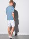 Ombre T-shirt męski bez nadruku S1371 - niebieski M 3