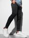 Ombre Spodnie męskie dresowe joggery P948 - czarne XL 1