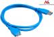Kabel USB Maclean USB-A - USB-A 0.5 m Niebieski (MCTV-735) 1