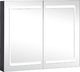 vidaXL Szafka łazienkowa z lustrem i LED, 80x12,2x68 cm 1