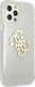Guess Guess GUHCP12MPCUGL4GTR iPhone 12/12 Pro 6,1" transparent hard case Glitter 4G Big Logo 4