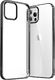 Joyroom Joyroom New Beautiful Series ultra cienkie przezroczyste etui z metaliczną ramką do iPhone Pro Max 12 czarny (JR-BP796) 1