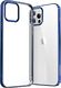 Joyroom Joyroom New Beautiful Series ultra cienkie przezroczyste etui z metaliczną ramką do iPhone 12 Pro Max niebieski (JR-BP796) 1
