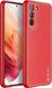 Hurtel Dux Ducis Yolo eleganckie etui pokrowiec ze skóry ekologicznej Samsung Galaxy S21 5G czerwony 1